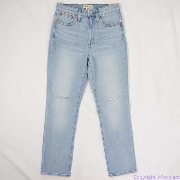 NWT Madewell The High-Rise Slim Crop Boyjean‎ Dumas Wash Ripped Edition, size 24 - Picture 2 of 16